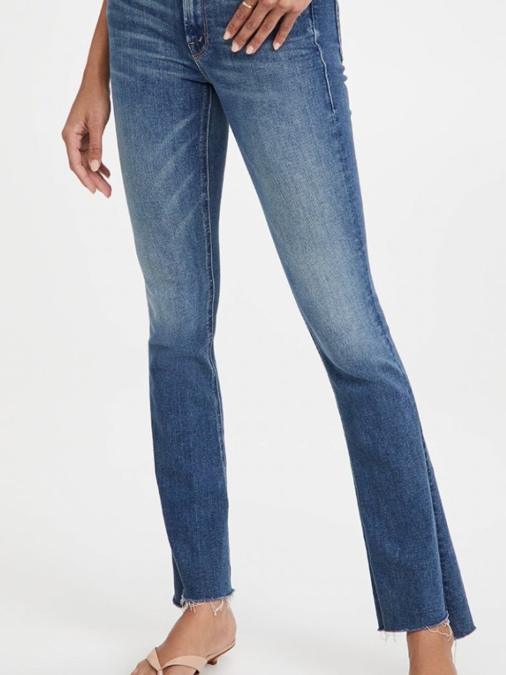 MOTHER Runaway Step Fray Jeans Size 24 Leaps and Bounds Wash